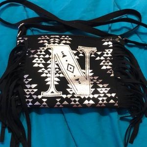 Small black satchel clutch